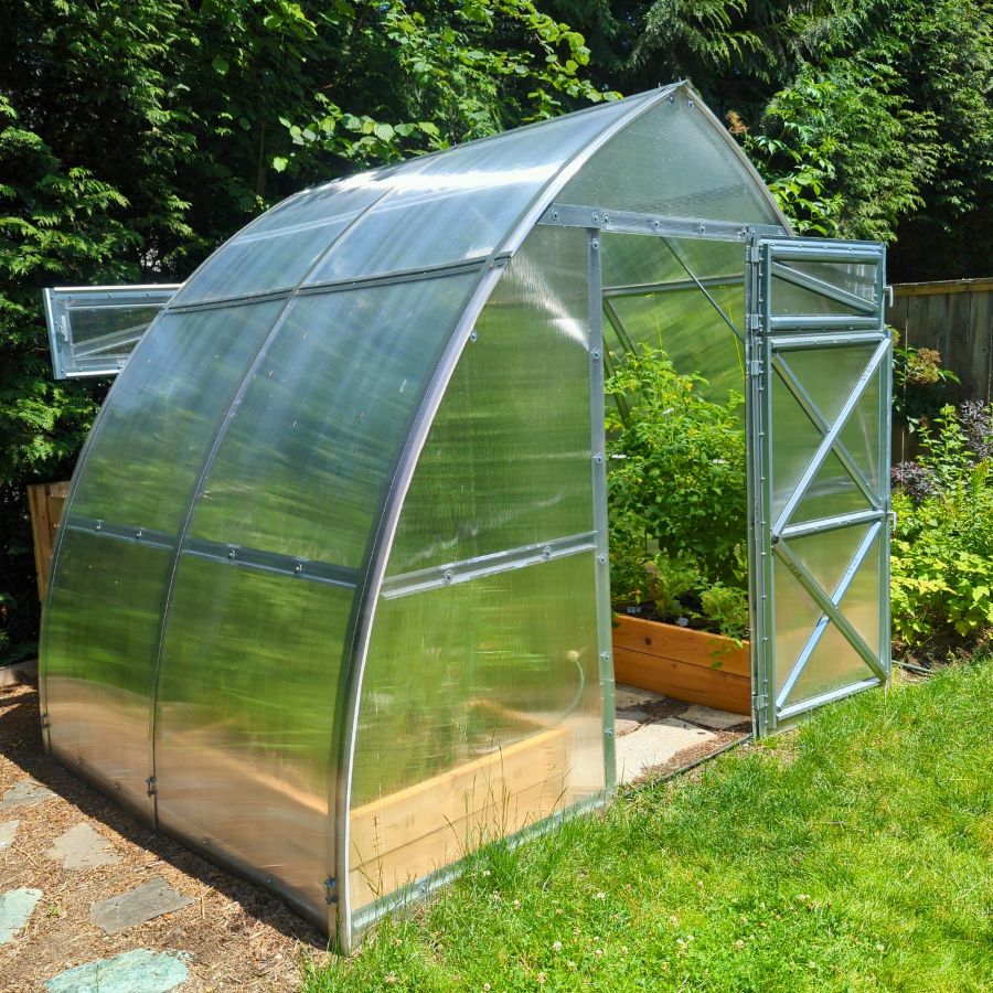 planta green house Sungrow Compact 10' X 6.5' Heavy Duty Greenhouse Kit by Planta Greenhouses. Galvinez Steel with Double-Wall Polycarbonate