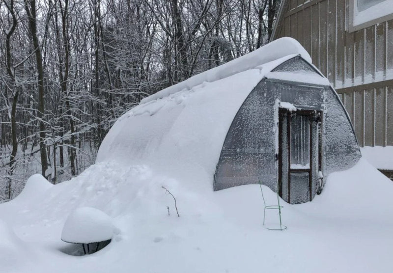 Greenhouse carrying a heavy snow load