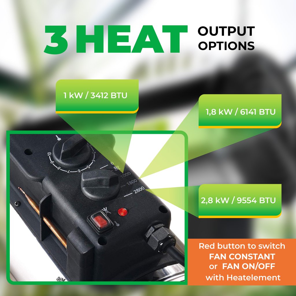 2in1 Phoenix Greenhouse Heater & Cooler 2800 W / 9554 BTUs